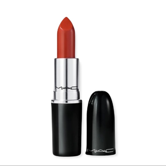 MAC Lipstick Local Celeb Lustreglass Burnt Orange Long Wearing Shine Full Size - Picture 10 of 10